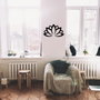 Wallity Lotus Flower 2 Metal Decor Negro